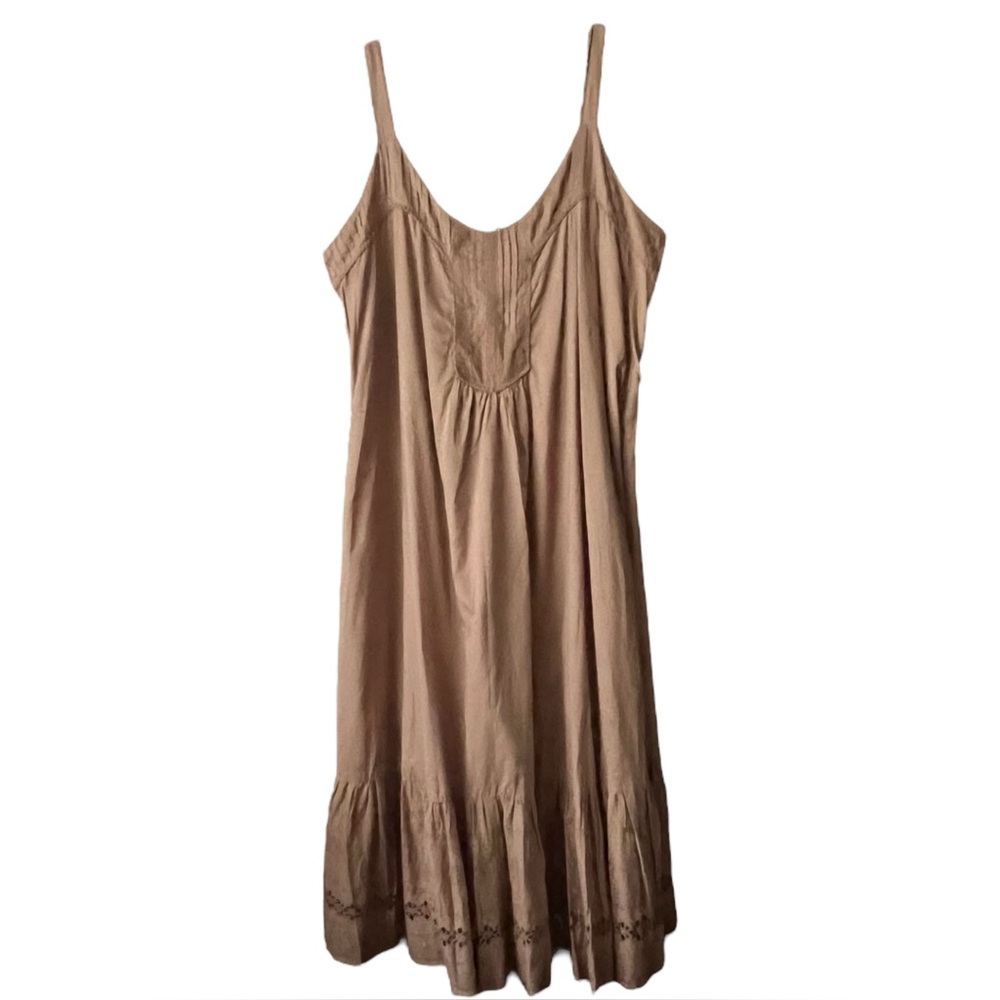 Summer/boho fun redoute creations taupe brown ruffle hem maxi dress. Size 20W